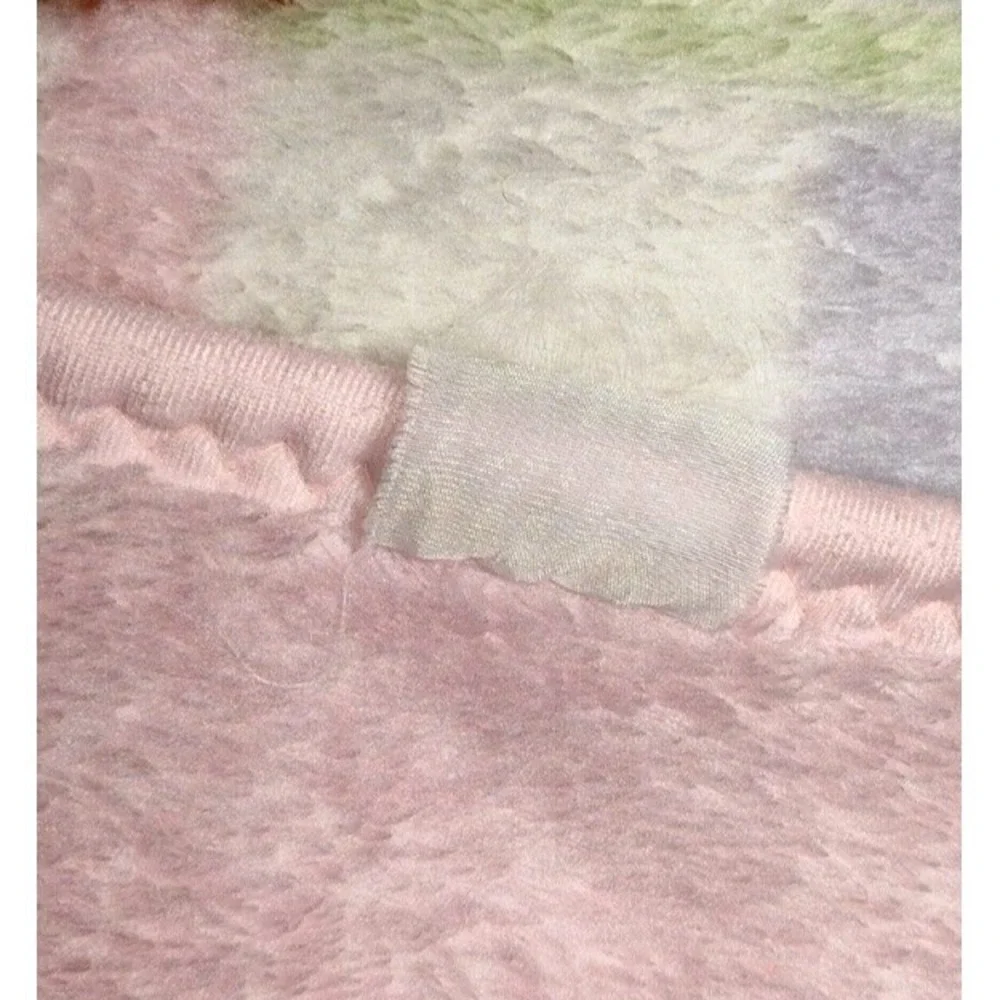 Baby Mink Pink Flying Angel Bear‎ Blanket Heart Girl Soft Fleece 30x45